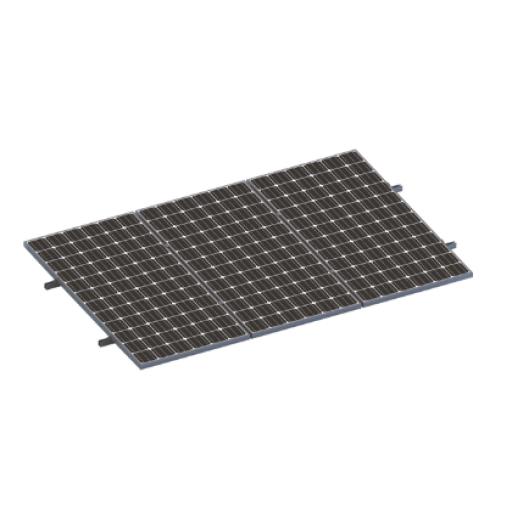 Epcom Kit De Minirieles Para Panel Solar Arreglo 1X3  Para Instalación Plano En Lámina