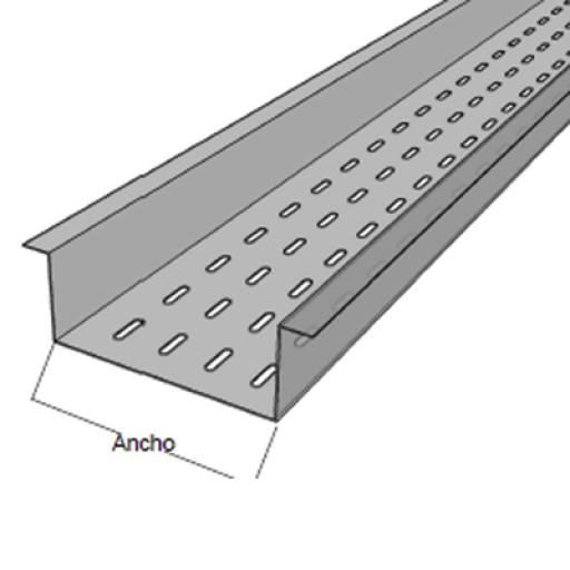 CHAROFIL Fondo Perforado Perfil Z ancho de 4" x 9" material Aluminio, incluye tornillería 