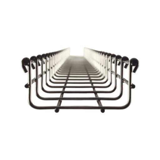 CHAROFIL Charola tipo malla 54/100 mm, con acabado Acero Inoxidable 304L, hasta 86 cables Cat6, tramo 3 m