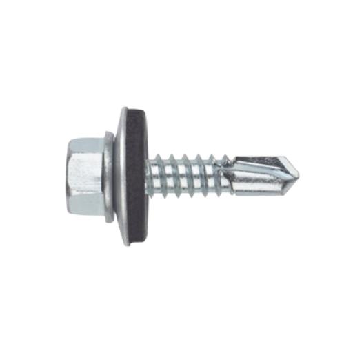 ANCLO Tornillo Punta Broca Sello Montado 6.4 X 25 mm (1/4" X 1") Caj. C/100pz.