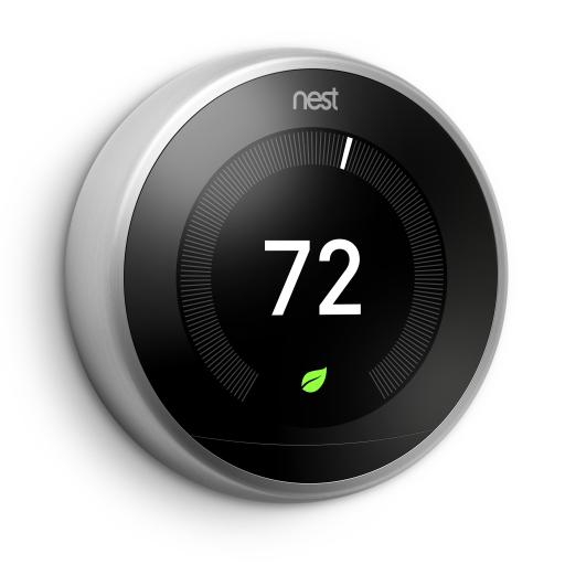 Google Nest - Termostato inteligente - Plateado, integrable a sistemas LUTRON, Caseta Wireless, RA2 Select, RadioRa2