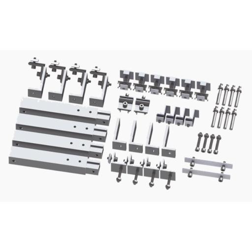 Epcom Caja de accesorios de aluminio  anodizado para montaje VEKTOR8R , arreglo 1X4 para techo