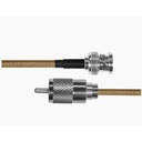 Epcom (1 pza) Jumper con cable LP142, conectores BNC Macho/UHF (PL-259) Macho.