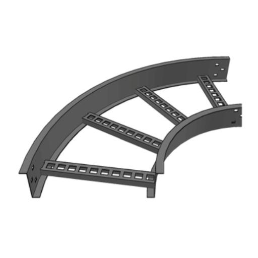 CHAROFIL Curva Horizontal de Aluminio de 90° Perfil Z / Peralte 3 1/4" / Ancho 12" / Radio 8" / Incluye Tornillería 
