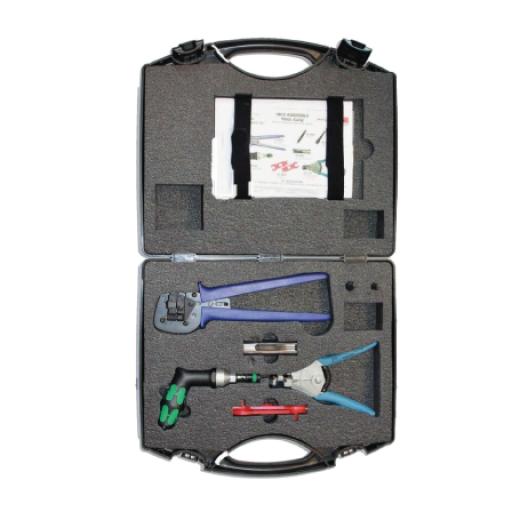 Staubli 804-0001 - STAUBLI kit de herramienta (maletín, crimpadora y pela cable para calibre 8, 10 y 12)