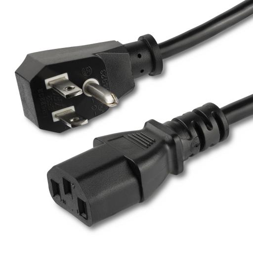 StarTech.com CABLE DE 3M DE ALIMENTACION PLANO NEMA 5-15P A C13 PARA PC