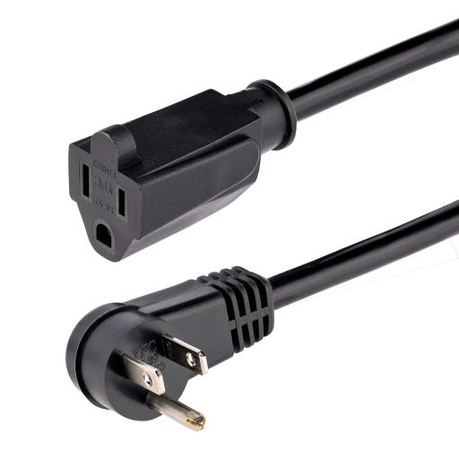 StarTech.com CABLE DE 2M 6FT DE EXTENSION ACODADO 5-15P A 5-15R