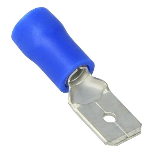Epcom Terminal tipo macho aislada / 16 - 14 AWG / Azúl / Paquete de 25 piezas.