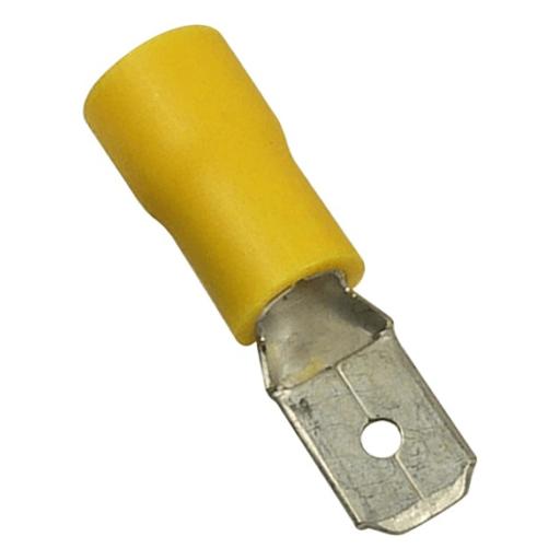 Epcom Terminal tipo macho aislada / 12 - 10 AWG / Amarillo / Paquete de 25 piezas.