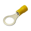 Epcom Terminal tipo ojo / 1 /  4" / 12 - 10 AWG / Amarillo / Paquete de 25 piezas.