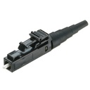 Panduit Conector de Fibra Óptica Multimodo OM2, OM3 y OM4, LC Simplex, Pulido en Campo, Color Negro
