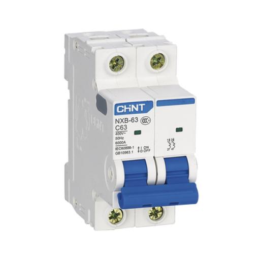 [CHINT_NXB632PC20] CHINT Pastilla para Riel Din, 2 Polos, 20 Amp, Vca:110/415v, 6kA, Catálogo: NXB632PC20, Serie: NXB-63.
