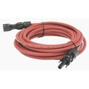 Epcom Cable Fotovoltaico, 2.5 m, Rojo, Calibre 10 AWG con Terminal MC4-M en Ambos Extremos