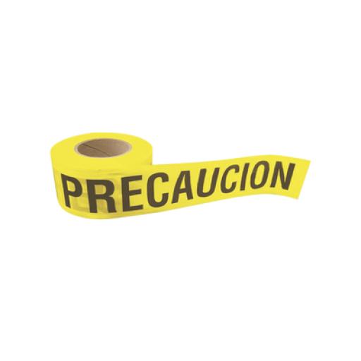 Surtek Cinta para barricada "PRECAUCION" de 100 m y ancho de 3".