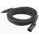 Epcom Cable Fotovoltaico 2.5 m, Negro, Calibre 10 AWG con Terminales MC4 en Ambos Extremos