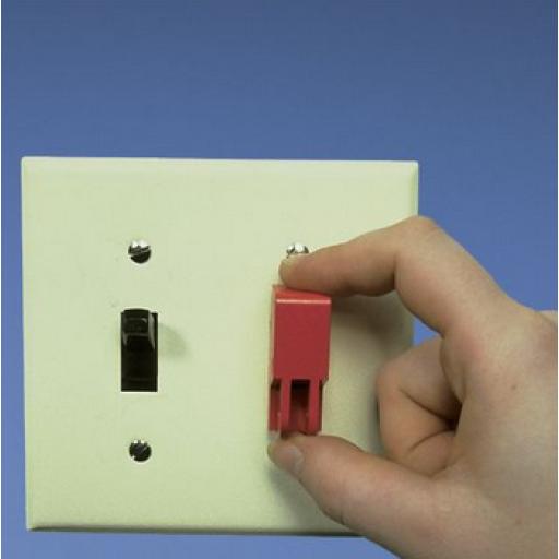 [PANDUIT_PSL-WS] Panduit Dispositivo de Bloqueo LOTO para Interruptores Eléctricos de Palanca, de 15.2 x 22.3 mm, Color Rojo