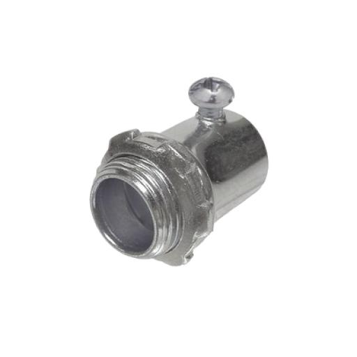 Raco Conector de 1 1/2" (38 mm) para Pared Delgada con Tornillo.