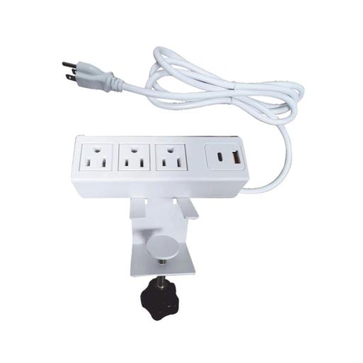[EPCOM_EM-3AC-WH] Epcom Unidad de Distribución de Energía / Cuenta con Bracket Ajustable a Diferentes Grosores / 3 Contactos 110VCA / 2 Contactos para Carga USB