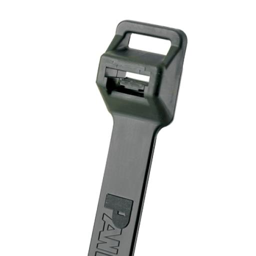 [PANDUIT_PLT12EH-Q0] Panduit Cincho de Nylon 6.6, Extra Resistente, 1019mm largo x 12.7mm ancho, Color Negro Exterior, Resistente a Rayos UV, Paquete de 25 Piezas