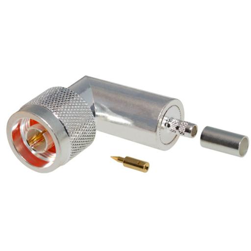 [RFINDUSTRIES_RFN-1009-C] RF Industries Conector N macho en A/R de anillo plegable para cable RG-58/U.