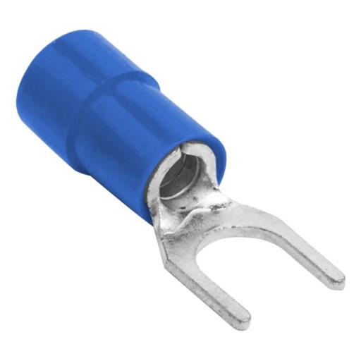 [EPCOM_RB1157] Epcom Terminal tipo horquilla ( espada ) aislada / 18 - 14 AWG / Azúl / Paquete de 25 piezas.