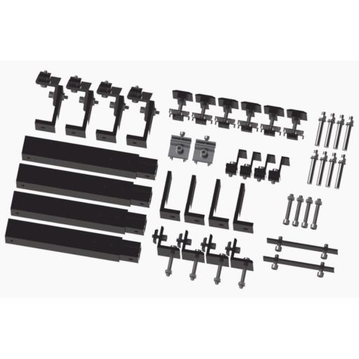 [EPCOM_EPL-AMO011X4-STBLK] Epcom Caja de accesorios de aluminio  negro anodizado para montaje VEKTOR8BLK , arreglo 1X4 para techo