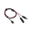 ECOFLOW Cable 2.5 m, Negro, Calibre 10 AWG con Terminales MC4 Macho y Hebra para Terminal XT60