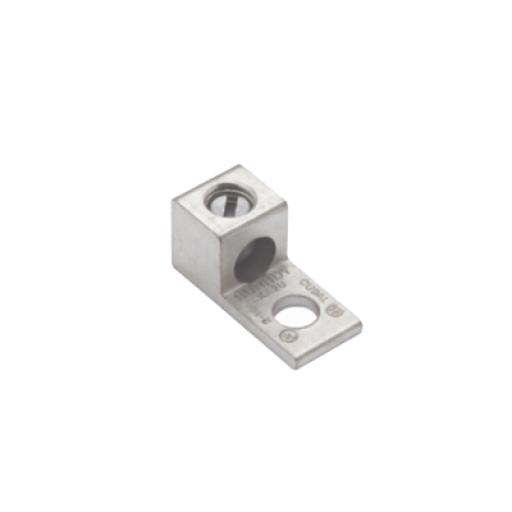 HUBBELL BURNDY Terminal Universal de Aluminio Estañado/ 1 Orificio para Calibre  14- 2 AWG / Perno de 1/4" / Para Conductores de AL y CU.