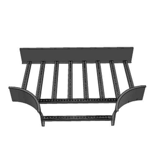 CHAROFIL Derivación "T" Horizontal de Aluminio Perfil Z / Peralte 3 1/4" / Ancho 6"/ Radio 8" / Incluye Tornillería