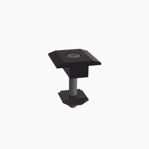 [EPCOM_EPLMCN230B] Epcom Sujetador Intermedio 30 mm para montaje de paneles solares en riel 5 Y 8 con anodizado negro