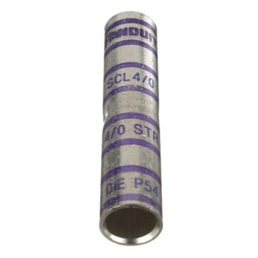[PANDUIT_SCL4/0-X] Panduit Empalme de Compresión a tope  de Cobre tipo barril largo. Para cable 4/0 AWG, Paquete de 10 Piezas