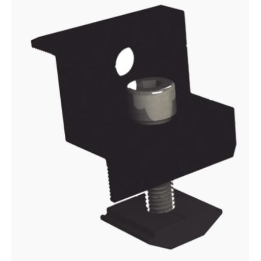 [EPCOM_EPLECN230/35B] Epcom Sujetador final anodizado negro 30 mm y 35 mm para montaje de paneles solares en riel 5 y 8