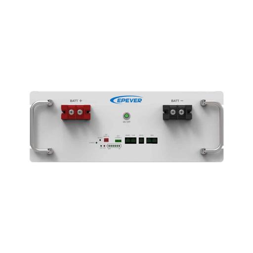 EPEVER Batería de Litio LiFePO4 51.2Vcc, 5.12Kwh, Rack 4UR para Montaje en Rack,