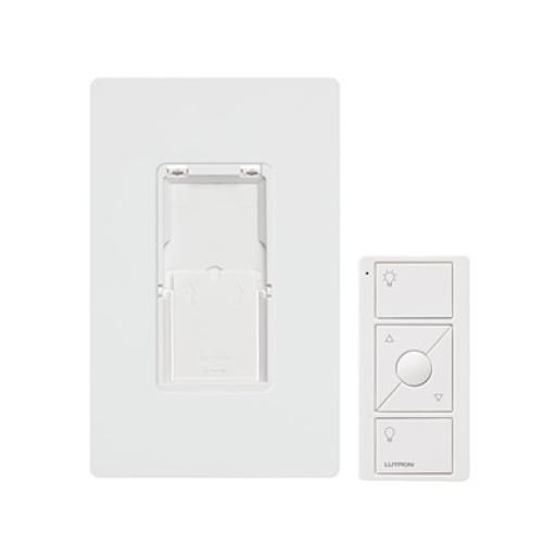 LUTRON CASETA WIRELESS Kit, placa de pared y Control Remoto PICO Inalámbrico, complemente con un atenuador o switch on/off, Caseta, RA2, RadioRa2
