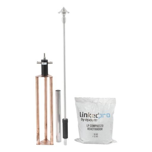 LINKEDPRO BY EPCOM Punta Pararrayo con Punta de Aluminio y 50 M de Diámetro de Protección