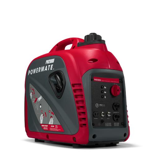 [POWERMATE_PM2000I] POWERMATE Generador Inversor Portátil a Gasolina, 1.7 kW, Arranque Manual