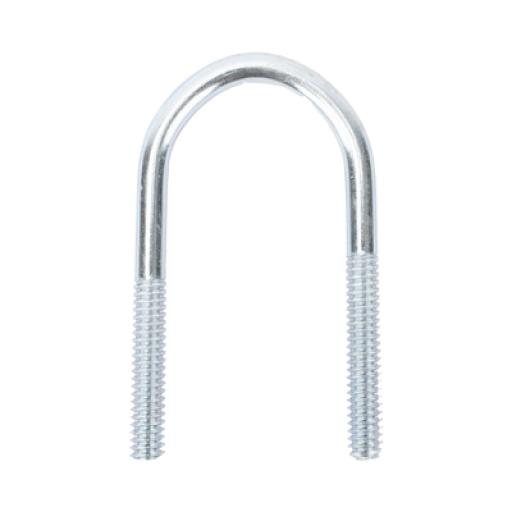 CHAROFIL Abrazadera tipo U de 2 ", con acabado Electro Zinc, no incluye tuercas y arandelas