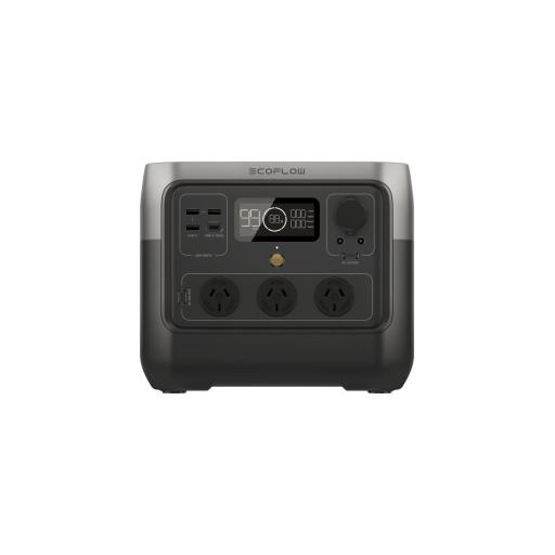 ECOFLOW EcoFlow River 2 Pro | Estación de Energía Portátil 768Wh Litio LFP / 4 AC 800W (Max. 1600W) / 1 USB-C 100W / 3 USB -A 12W / Cargador de Coche 10A, 126W Max. / Conectividad WiFi y Bluetooth (App) / Carga Solar 220W Max.