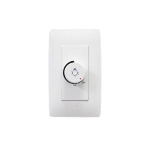 JWJ Placa con Dimmer Rotativo para Lámpara Incandescentes / 300 W 127 V CA / Color Blanco.
