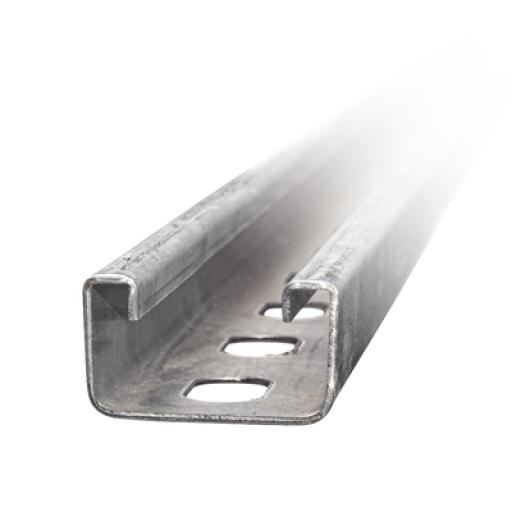 ANCLO Unicanal Perforado 4 X 2 cm X 3 m / Calibre 12 / Galv. Electrolítico.