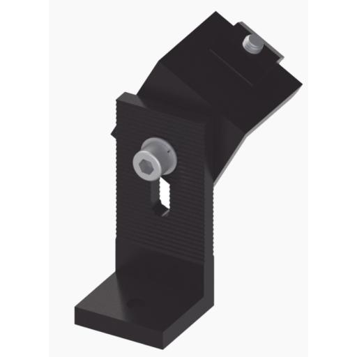 [EPCOM_EPLFFN202B] Epcom Soporte L para fijación de riel 5 Y 8  en techo de concreto anodizado negro