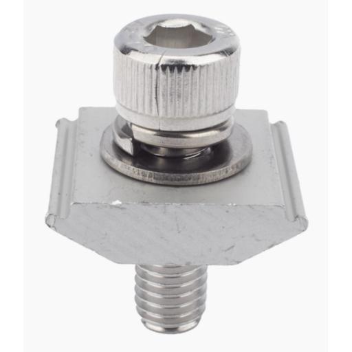 Epcom Conector N con tornillo para fijación en riel 5 y 8