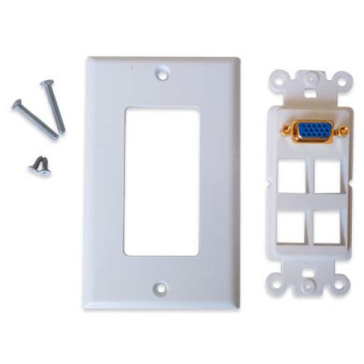 [DATACOMPONENTS_87311] Data Components TAPA (FACEPLATE) SVGA 1 PUERTO + 4 CAVIDADES