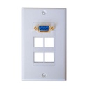 Data Components TAPA (FACEPLATE) SVGA 1 PUERTO + 4 CAVIDADES