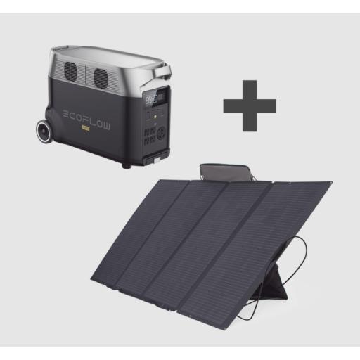 ECOFLOW Kit de Estación de Energía Portátil 3600Wh + Panel Solar Flexible 400W