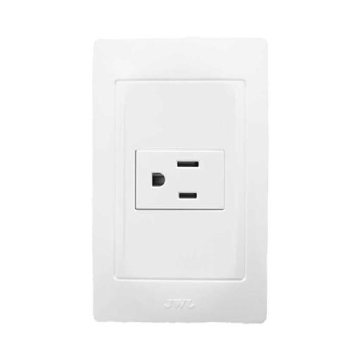 [JWJ_JTL-B72-22] JWJ Placa con Toma de Corriente 2P Y T / 1 Modulo / 127 V~60 HZ 15 A.