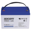 Epcom Batería 12 Vcc / 100 Ah / UL / Tecnología AGM-VRLA / CICLO PROFUNDO / Para uso en aplicaciones fotovoltaicas y de emergencia  / Terminales T4