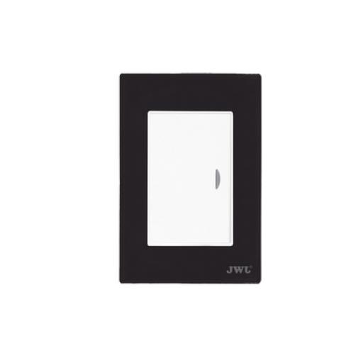 [JWJ_JTL-F7602] JWJ Placa con Interruptor Escalera 10 A/ 127 V CA ~ 60 Hz / Carcasa Negra.
