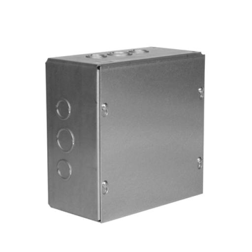 Raco Caja Extra Grande 10" x 10" x 4"/ Profundidad 4"/Entradas Laterales - Finales 2 Entradas de 1/2"- 3/4", 1 Entrada de 3/4" - 1" y 2 Entradas de 1"- 1 1/4" / Incluye tapa.