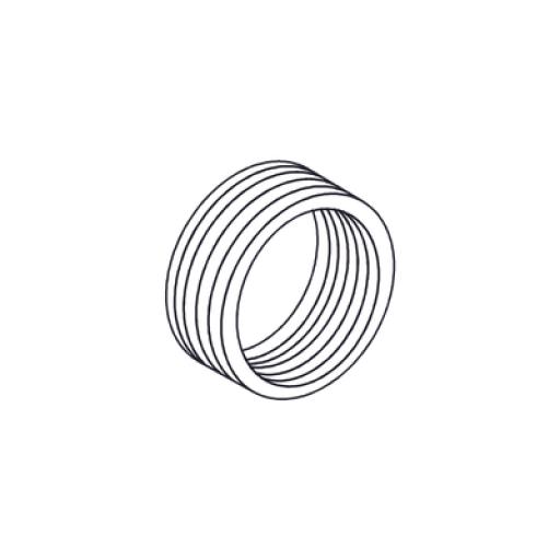 RAWELT Reducción Bushing Aluminio de 1 1/2" a 1" / Con Recubrimiento de Uretano Purpura.